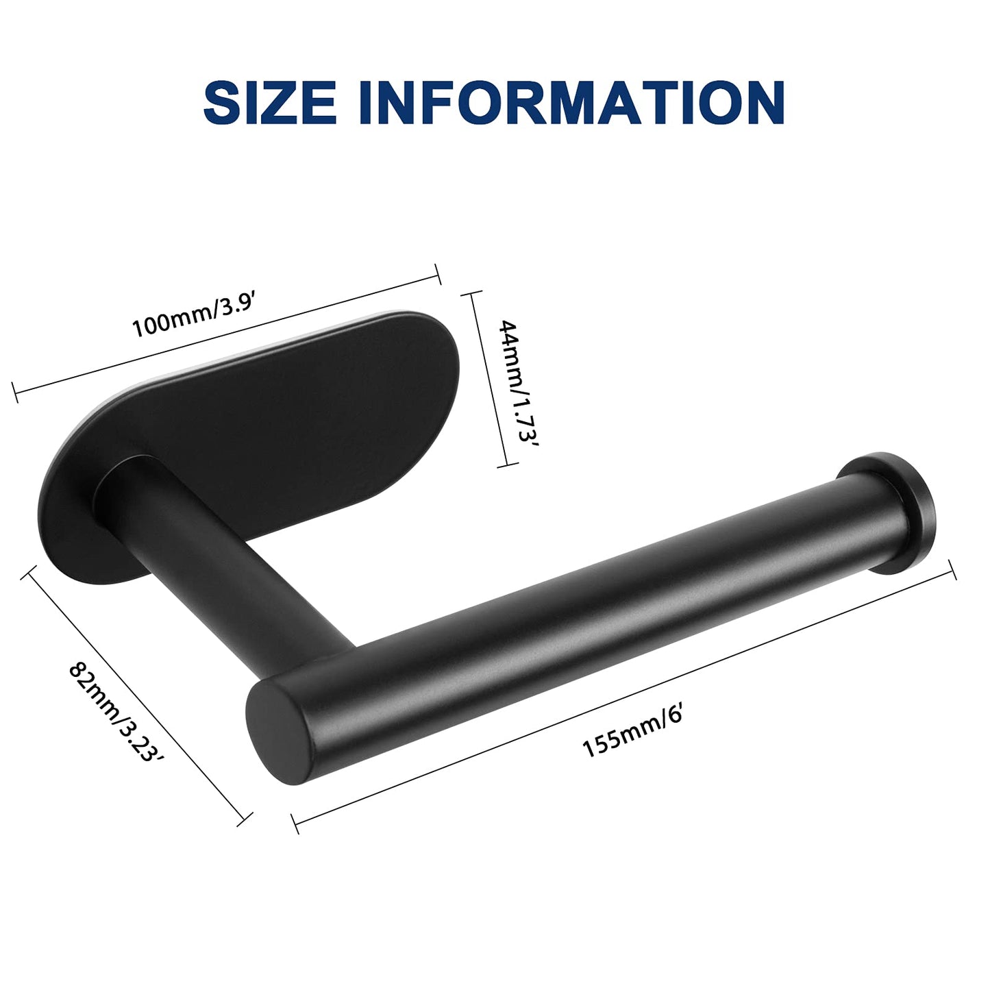 NearMoon Toilet Paper Holder Self Adhesive, Premium Thicken SUS304 Stainless Steel Rustproof Adhesive Toilet Roll Holder no Drilling for Bathroom, Kitchen, Washroom (1 Pack, Brushed Gold)