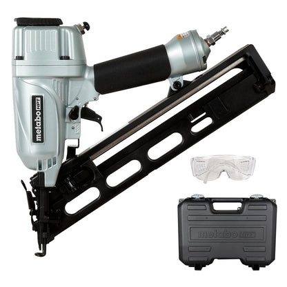 Metabo HPT 15 Gauge Angled Finish Nailer, Selective Actuation, NT65MA4 | Pneumatic Power Tool, Air Duster Included, 1-1/4 to 2-1/2 in Fasteners, Crown & Base Molding Applications