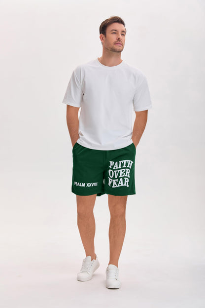 QJQ Men's Letter Graphic Drawstring Waist Shorts Summer Casual Workout Athletic Gym Track Shorts Streetwear