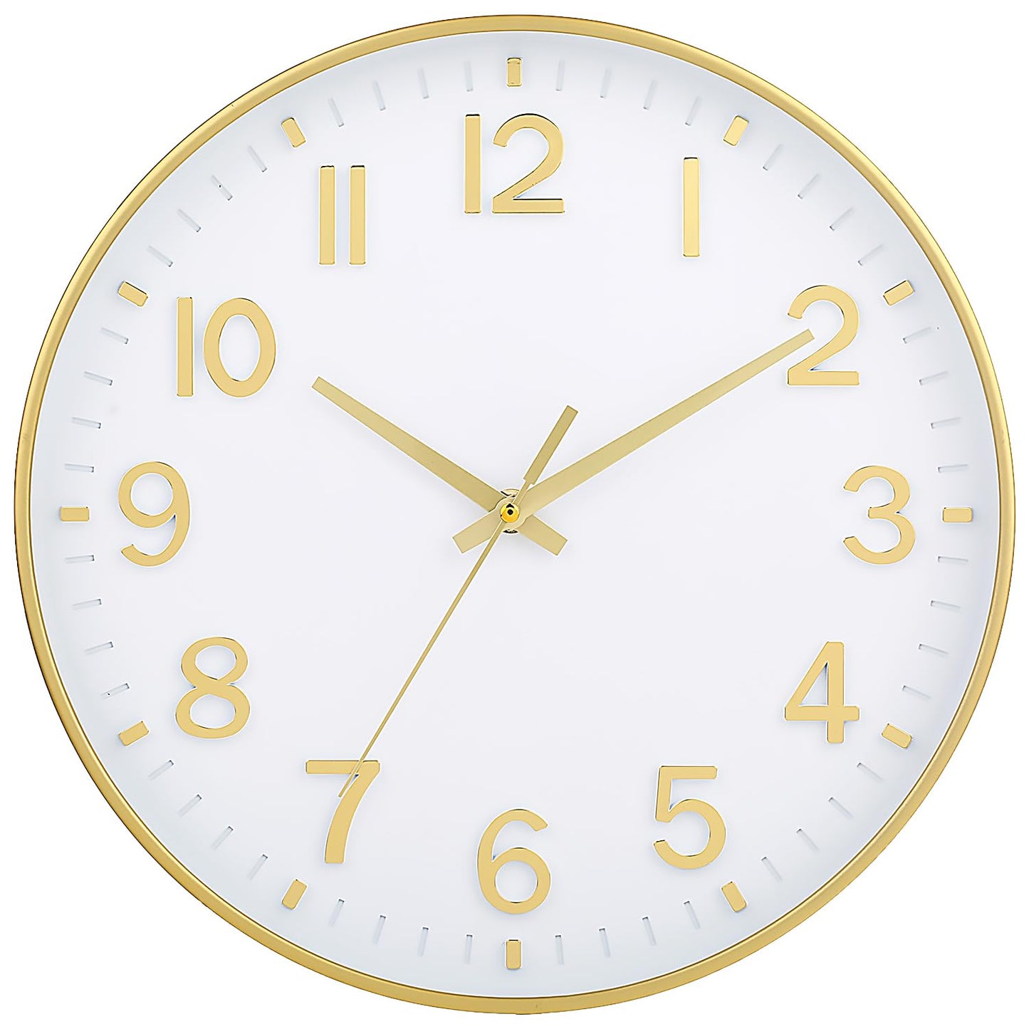 HZDHCLH Wall Clocks Battery Operated,Wall Clock Green,8 inch Wall Clock Silent Non Ticking Modern 3D Numbers for Kitchen Bedroom Living Room Office Classroom Decor