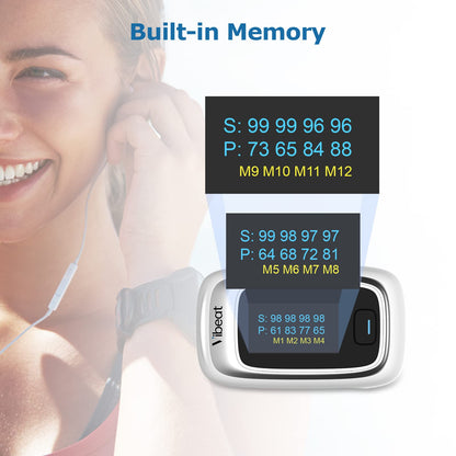 Vibeat Fingertip Pulse Oximeter, Blood Oxygen Saturation Monitor, Finger O2 Sensor with Pulse Rate, Batteries and Lanyard Included, Black