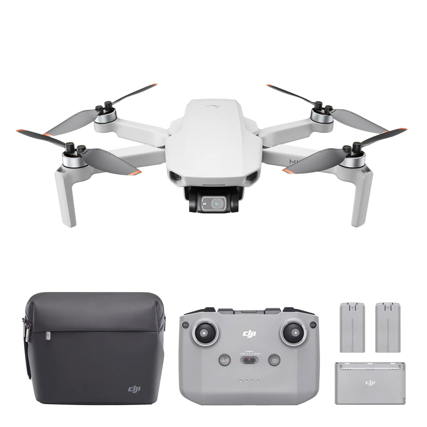 DJI Mini 4K, Drone with 4K UHD Camera for Adults, Under 249 g, 3-Axis Gimbal Stabilization, 10km Video Transmission, Auto Return, Wind Resistance, 1 Battery for 31-Min Max Flight Time