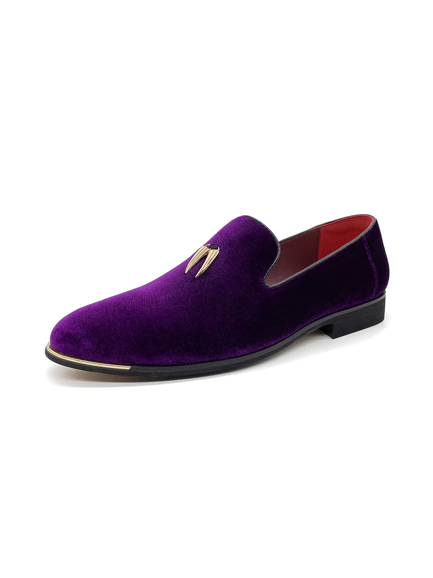 MHB Men's Multiple Colors Velvet Loafer Slip-on Tuxedo Dress Shoes Glitter Suede Smoking Slipper