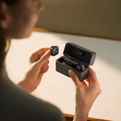 DJI Mic Mini (2 TX + 1 RX), Ultralight, Detail-Rich Audio | Noise Cancelling, Automatic Limiting, Wireless Microphone for Camera/iPhone/Android, Vlog, Streaming, 400m Transmission