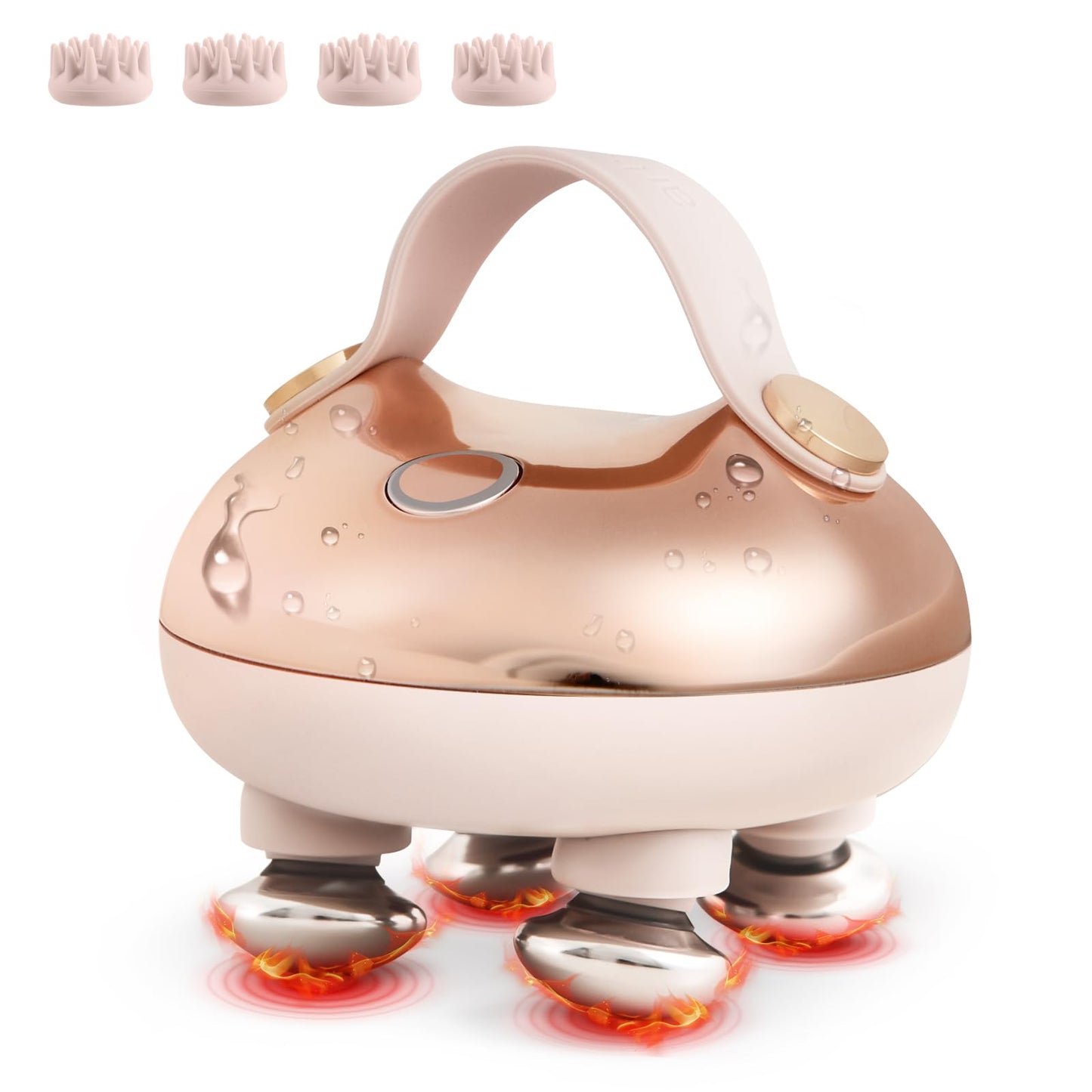 arboleaf Electric Scalp Massager Head Massager Scalp Stress Relax, 5 in 1 Kneading 128 Massage Nodes, Waterproof Hair Massage with 8 Removable Claws Cat Scratcher, Gift for Dad Mom