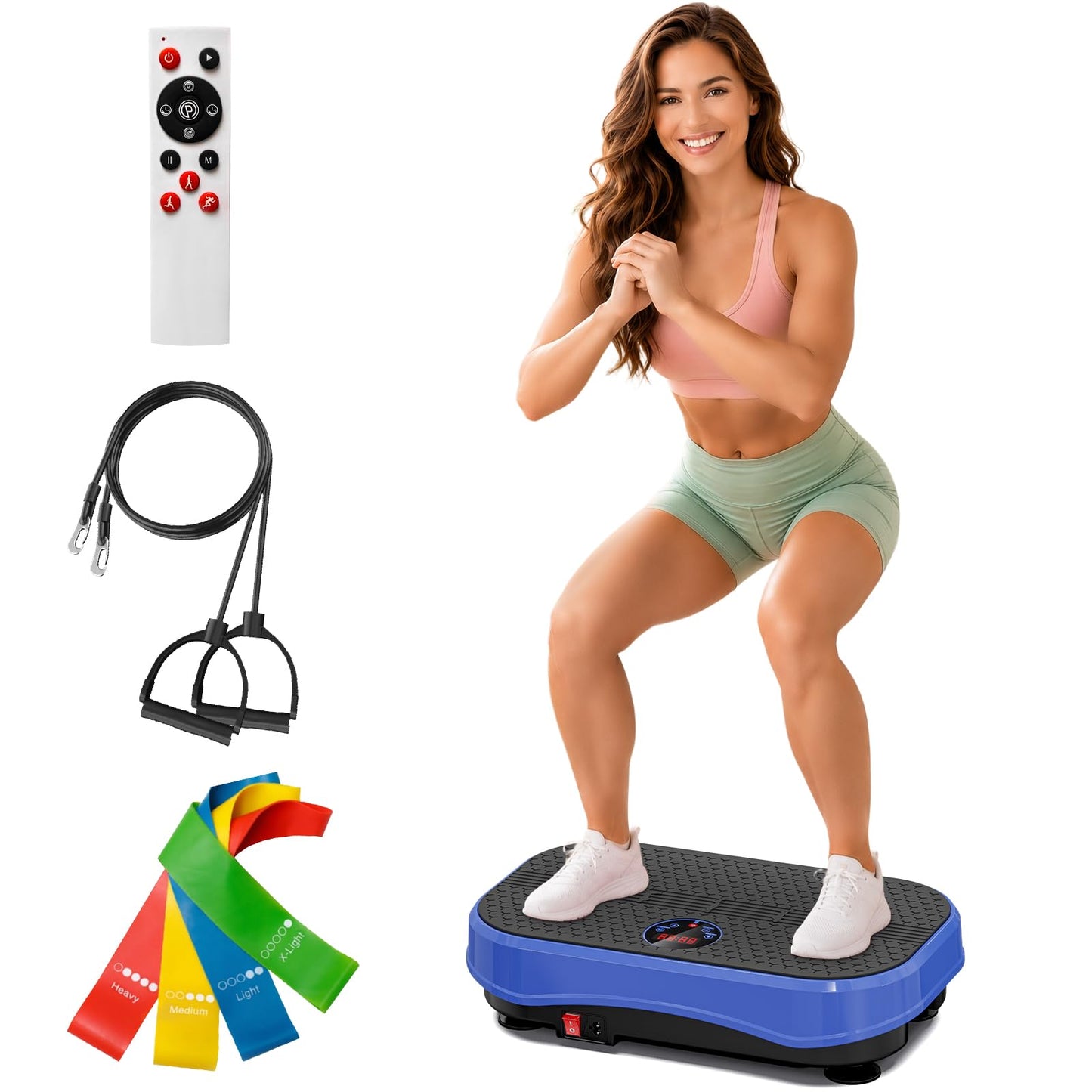 Vibration Plate Exercise Machine for Lymphatic Drainage, Full Body Shake Platform Board for Home Fitness, Fat Burning, 5 Program Modes and 99 Speed Levels