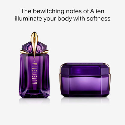 Mugler Alien Body Cream - Earthy Woody Womens Scented Lotion - 6.7 Fl Oz | Moisturizing Radiant Scented Body Cream - With Jasmine, Cashmeran Wood & Amber Scents - Hydrating Cream for Daily Routine