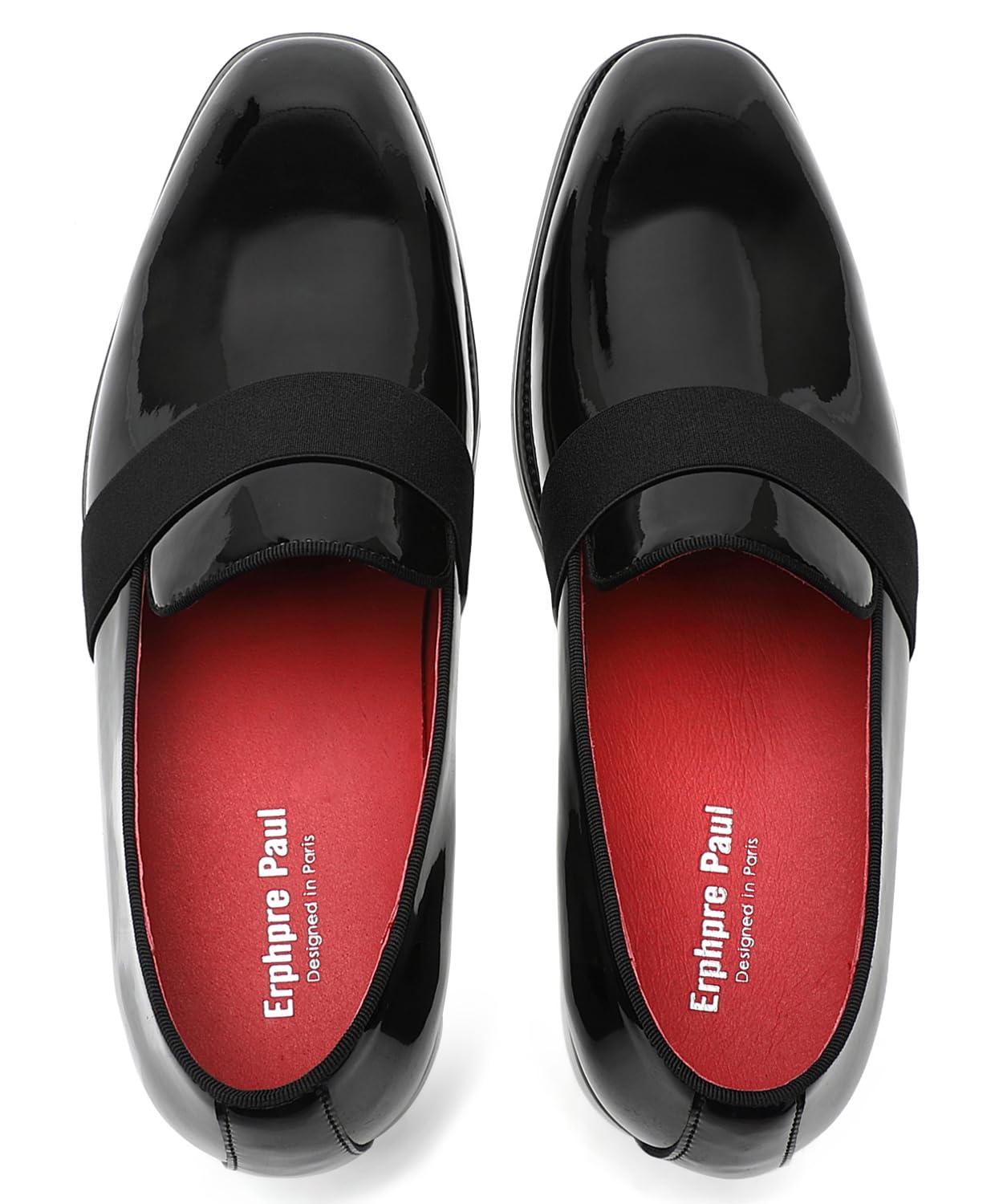 Men's Tuxedo Patent Leather Loafers Dress Wedding Shoes