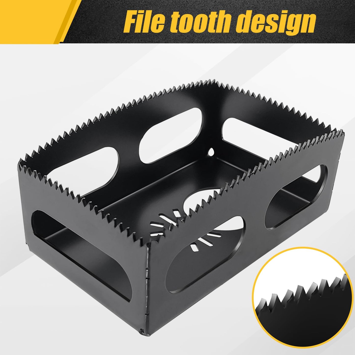 Square Slot Cutter Compatible for Dewalt 20V & Milwukee M18 Oscillating Multi-Tool to Cut-in Single Gang Wall Gang Electrical Boxes,Outlet Cutter for Drywall,Efficient Cutting Tool,1 Pcs square-shaped