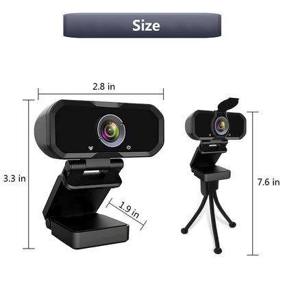 W4 2K Autofocus Webcam with Dual Mics & LED Light, 1080P 60fps/2K 50fps, USB Streaming Camera for PC, Laptop, Switch 2, Desktop - Plug and Play