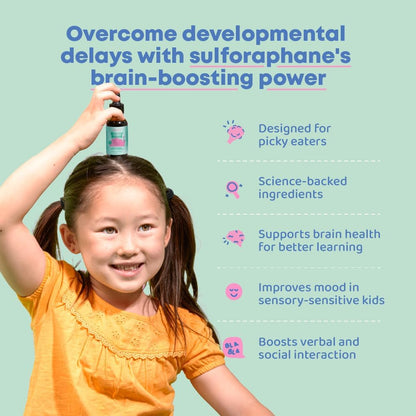JoySpring Genius Drops and Sulforaphane Supplement for Kids