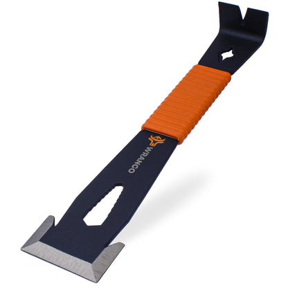 9.5" Trim Pry Bar-Patented Flat Bar Nail Puller-Wide Wing Ends