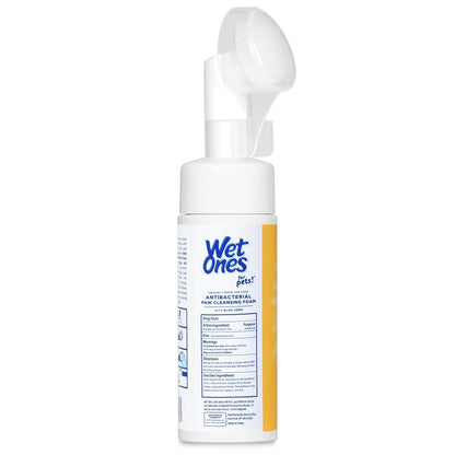 Wet Ones for Pets Antibacterial Dog Paw Cleaner with Built-in Scrubber Brush, Tropical Splash Scent - Foaming Cleanser for Dog Paws - Paw Washer & Grooming Care, 5 Ounce