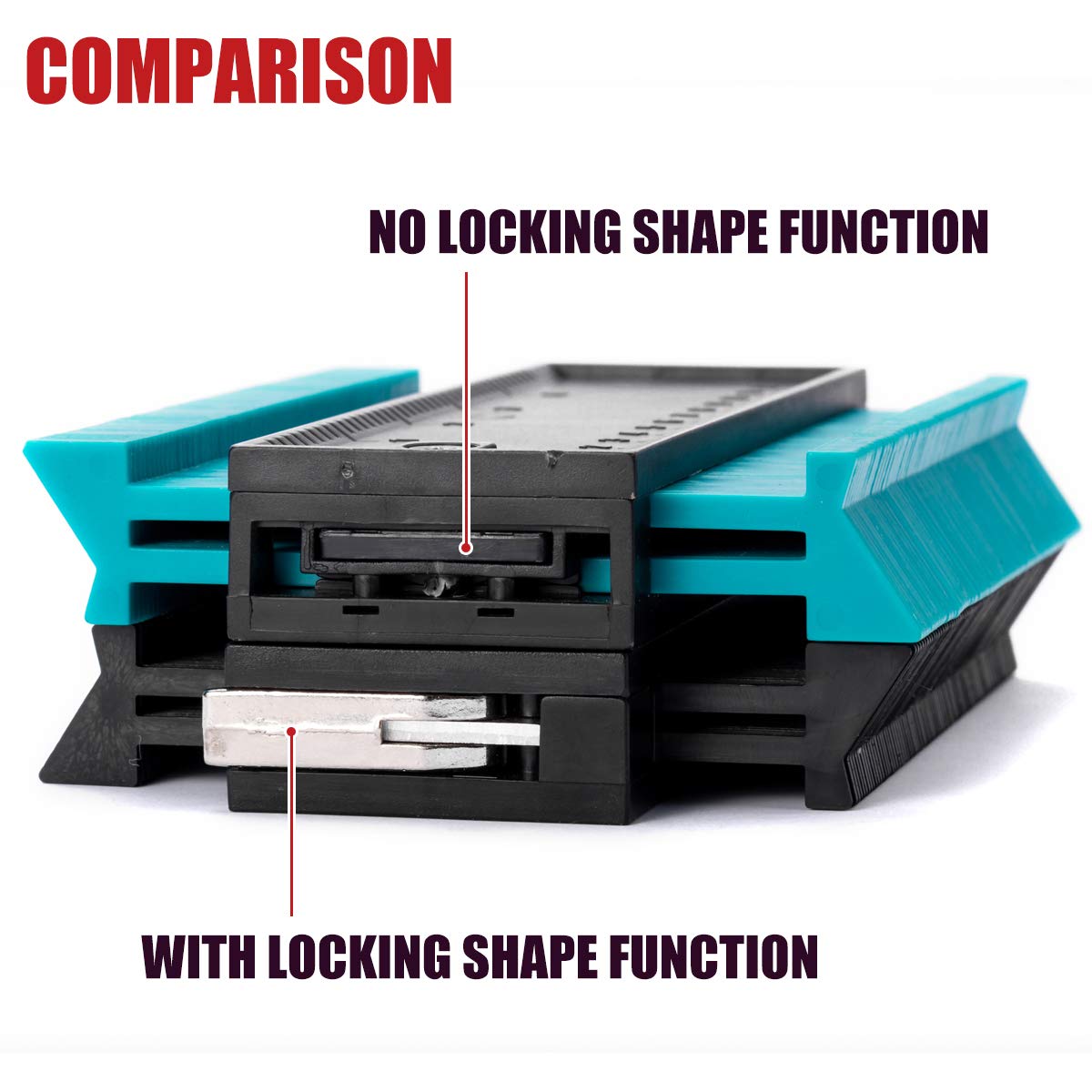 Saker Contour Gauge (10Inch) Profile Tool with Adjustable Lock,Gifts for Men Women Father Dad Boyfriend Husband-Precisely Copy Irregular Shape Duplicator-Cool Gadgets for Woodworking Tool Tracing