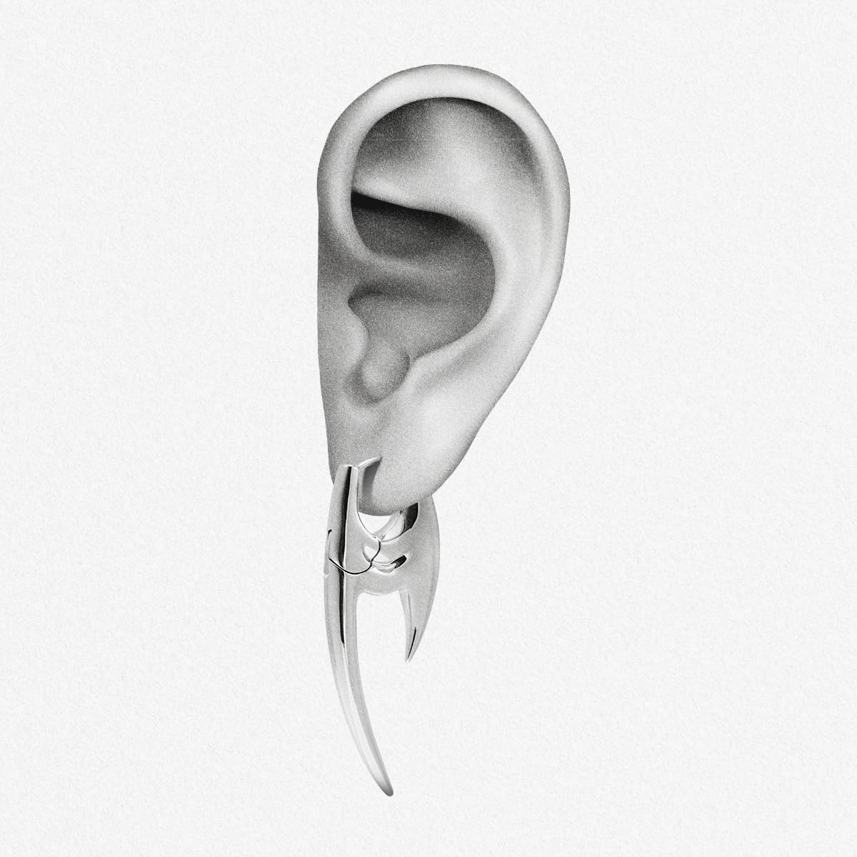 PUNKYOUTH Sharp Line Fluid Curve Earrings 18G 1mm Piercing Jewelry Edgy Minimalist Modern Claw Spike Huggie Hoop Dangle Drop For Women Men Polished Statement Everyday Wear Fashion Accessories