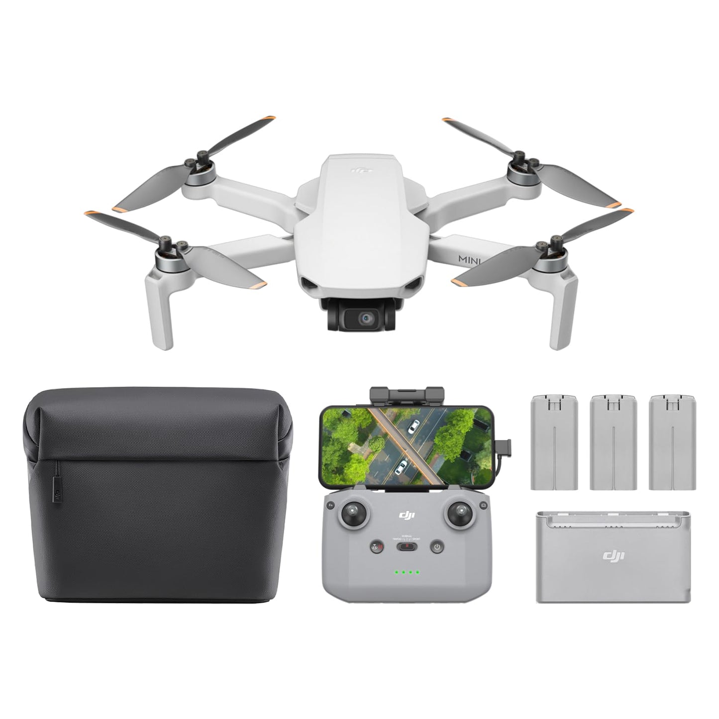 DJI Mini 4K, Drone with 4K UHD Camera for Adults, Under 249 g, 3-Axis Gimbal Stabilization, 10km Video Transmission, Auto Return, Wind Resistance, 1 Battery for 31-Min Max Flight Time