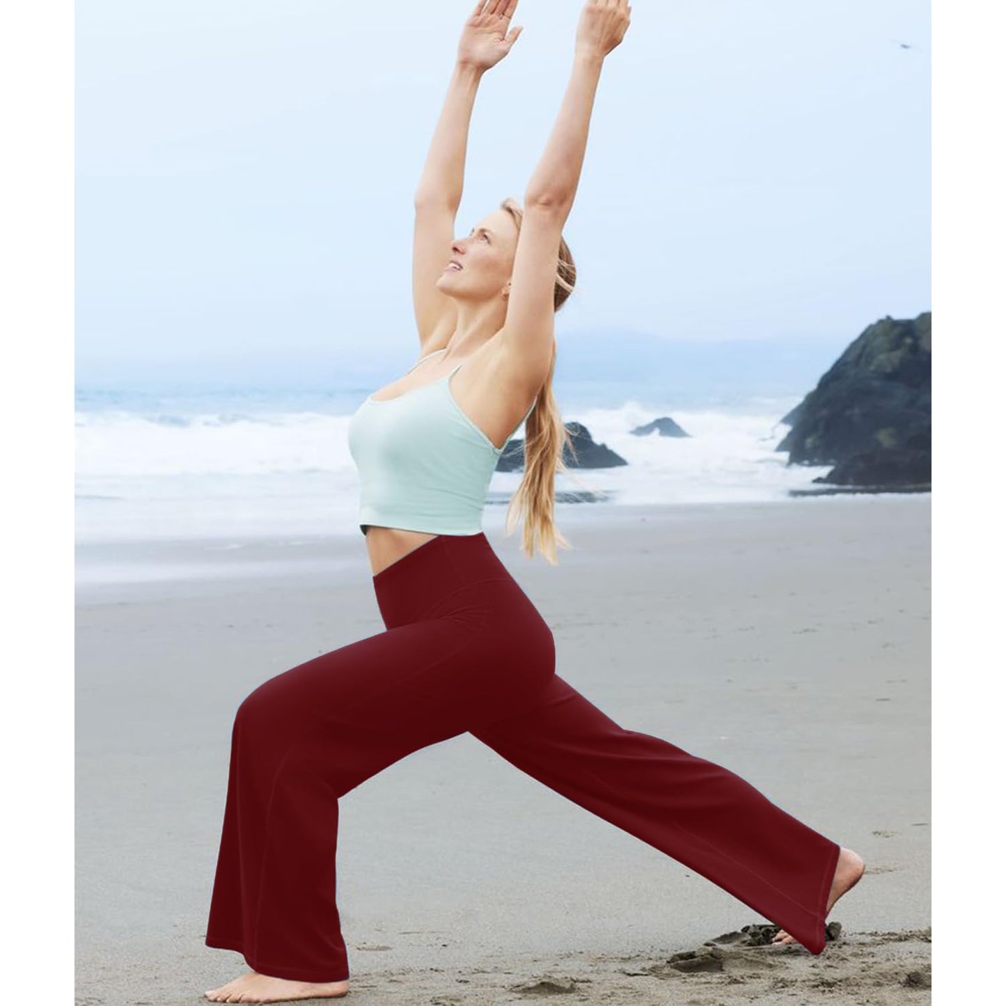 NEW YOUNG 3 Pack Women's Wide Leg Pants with Pockets High Waist Loose Sweatpants Casual Lounge Yoga Workout Palazzo