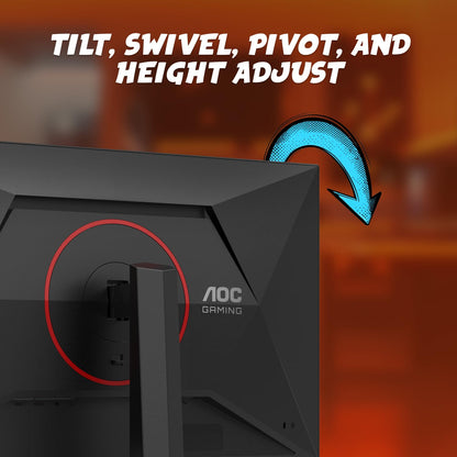 AOC 27 Inch QHD Gaming Monitor 240Hz 0.3ms, Overclock 260Hz, IPS, 2560x1440, G-Sync Compatible, HDR Ready, DisplayPort 1.4 HDMI 2.0, VESA Mount, 3-Year Zero-Bright-Dot, Q27G41ZE
