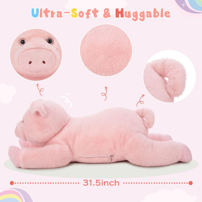 MaoGoLan 47" Giant Axolotl Stuffed Animal,Ultra Soft Salamander Kids Body Pillow Plush,4 Feet Jumbo Throw Pillow Plushie for Axolotl Lover,Home Decor,Gifts