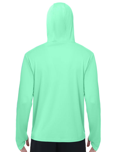 FISHEAL Men's Performance Fishing Hoodie Shirt - UPF 50+ UV Sun Protection Long Sleeve Shirts with Mesh Face Mask