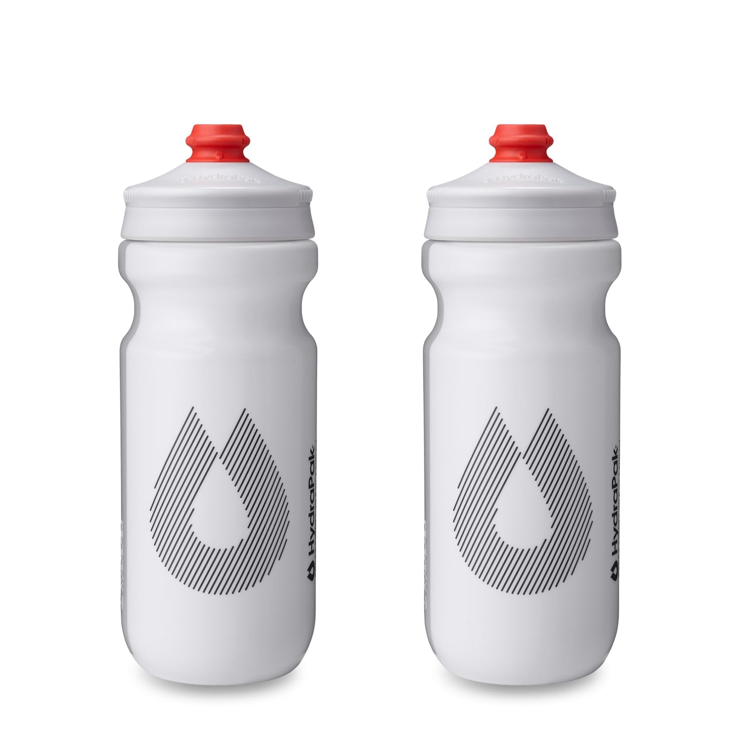 HydraPak Breakaway Surge Lightweight Bike Water Bottle 2-Pack (20oz, 25oz, 30oz) - High Flow, Cycling & Sports Squeeze Bottle