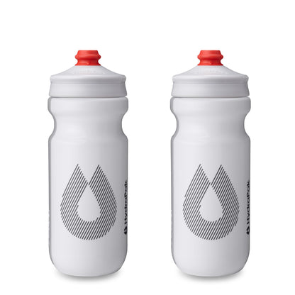 HydraPak Breakaway Surge Lightweight Bike Water Bottle 2-Pack (20oz, 25oz, 30oz) - High Flow, Cycling & Sports Squeeze Bottle