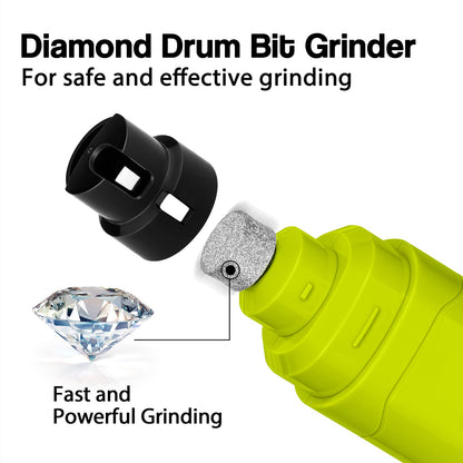 Casfuy Dog Nail Grinder Upgraded - Professional 2-Speed Whisper-Quiet Electric Pet Nail Trimmer Painless Paws Grooming & Smoothing for Small Medium Large Dogs & Cats (Dark Blue)