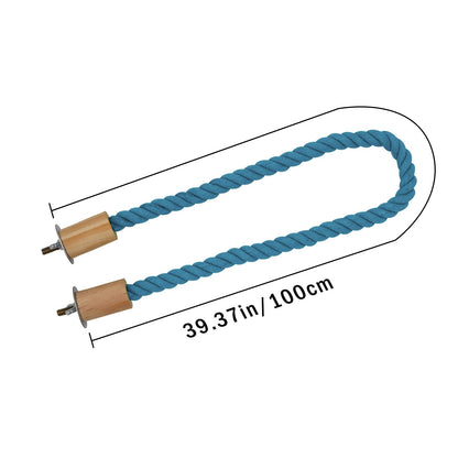 2 Pack Bird Hemp Rope Perch Swing, Bird Cage Stand Pole Accessories, Paw Grinding Standing Climbing Perch for Parrot, Parakeet, Budgies, Lovebirds(23.62"/60 cm)