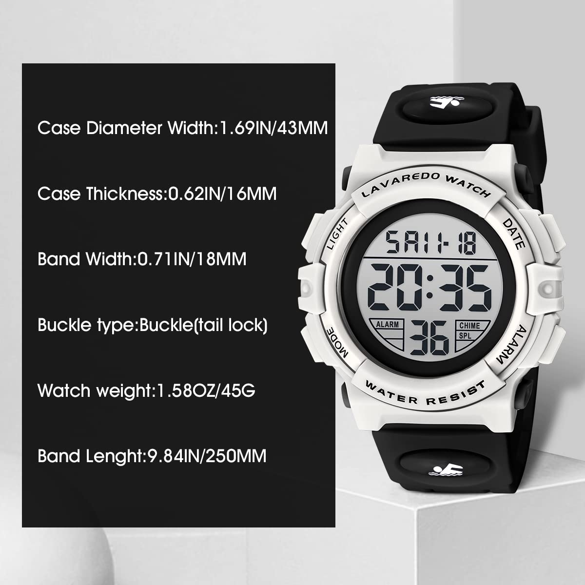 Kids Watch,Boys Watch for 3-15 Year Old Boys,Digital Sport Outdoor Multifunctional Chronograph LED 50 M Waterproof Alarm Calendar Analog Watch for Children with Silicone Band,Kids Gift