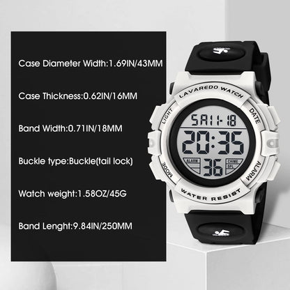 Kids Watch,Boys Watch for 3-15 Year Old Boys,Digital Sport Outdoor Multifunctional Chronograph LED 50 M Waterproof Alarm Calendar Analog Watch for Children with Silicone Band,Kids Gift