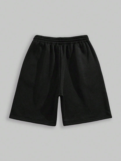 QJQ Men's Letter Graphic Drawstring Waist Shorts Summer Casual Workout Athletic Gym Track Shorts Streetwear
