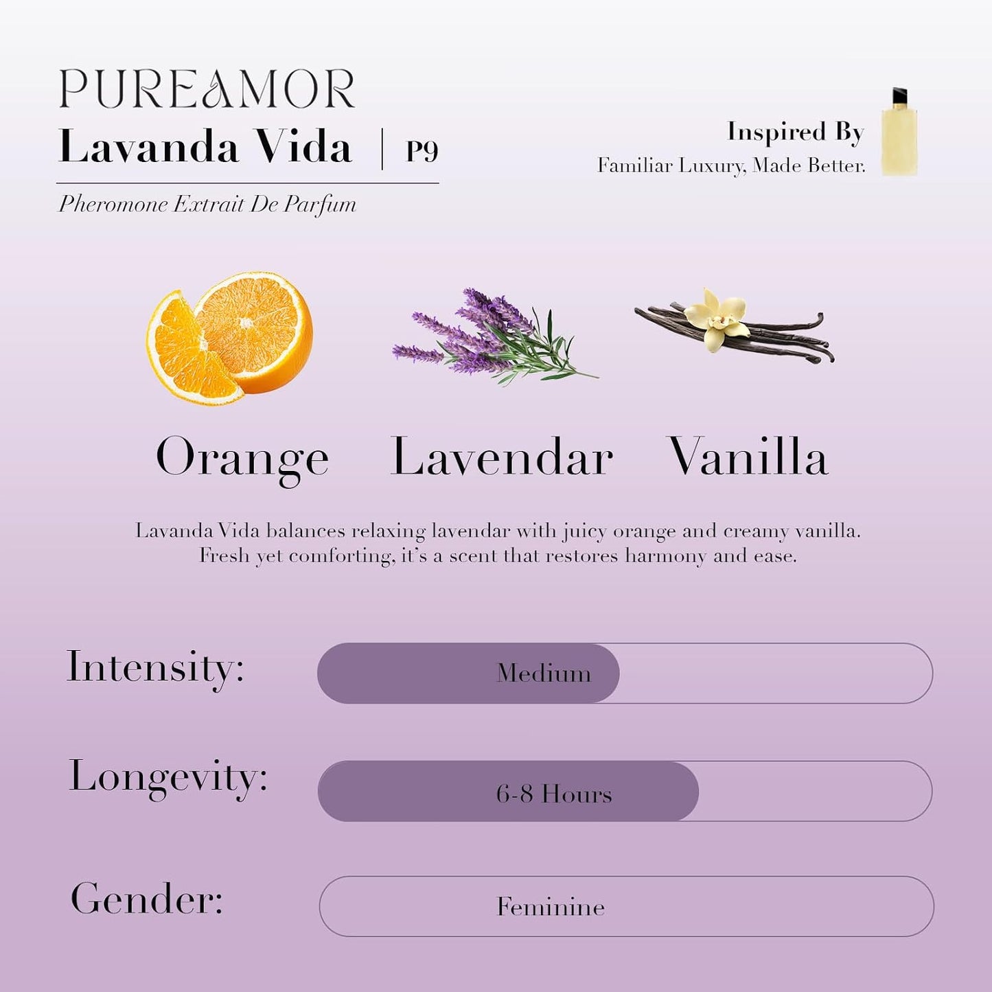 Pheromone Perfume for Women, Amber Noir Extrait de Parfum - Long Lasting Vanilla Amber Scent, 30% High Concentration, Full Size Fragrance Spray, 1.0 oz / 30 ml
