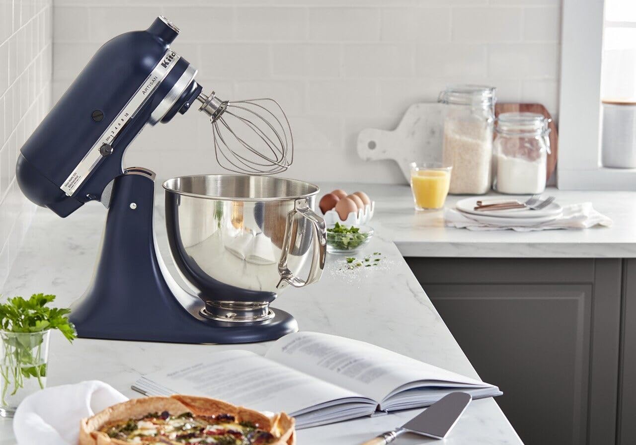 KitchenAid Artisan Series 5 Quart Tilt Head Stand Mixer with Pouring Shield KSM150PS, Almond Cream