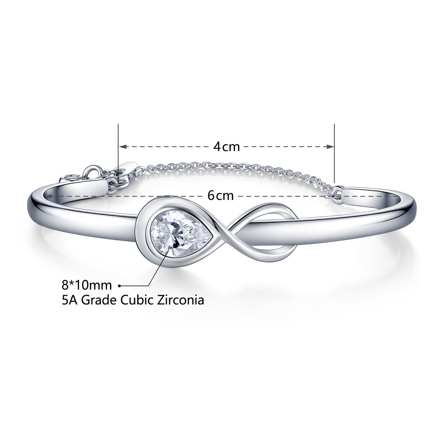 Infinity Bracelets for Women Two-tone 18K Gold Plated Adjustable Minimalist Bangle Jewelry Gifts for Mom Perfect for Anniversary Mother's Day Christmas Valentine's Day
