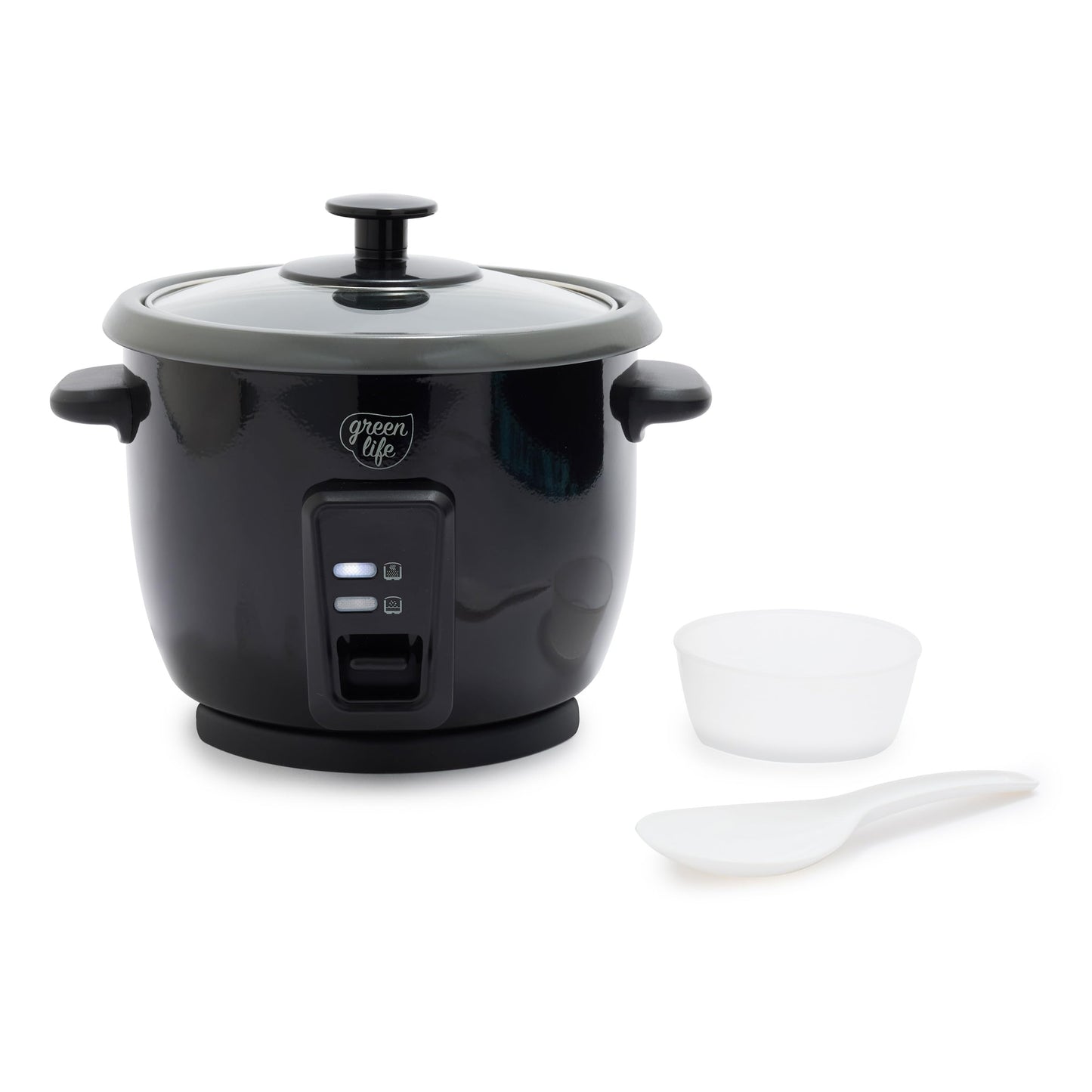 GreenLife Rice Cooker with Removable PFAS-Free Ceramic Nonstick Pot, 3-Cups Uncooked/6-Cups Cooked, Grains & Oatmeal Multicooker, Compact One-Switch Design, Auto Keep Warm, Easy Clean, Cream