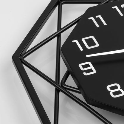 Modern Wall Clocks for Living Room Decor 12in Black Wall Clock Silent Non-Ticking Quartz Battery Operated for Office Kitchen Bedroom Bathroom Minimalist Small Clock Decoration Easy to Read