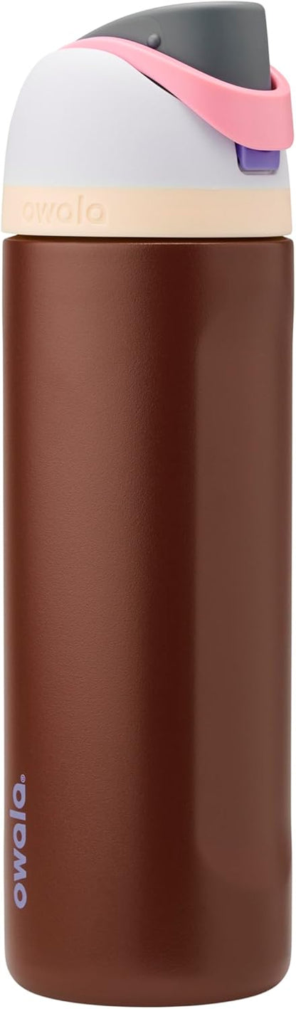 Owala FreeSip Insulated Stainless Steel Water Bottle with Straw, BPA-Free Sports Water Bottle, Great for Travel, 24 Oz, Denim
