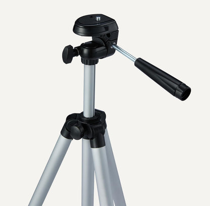 Amazon Basics 50-inch Lightweight Portable Camera Tripod Stand with Quick-Release Plate, Adjustable Height, Aluminum, for Travel Photography, Champagne