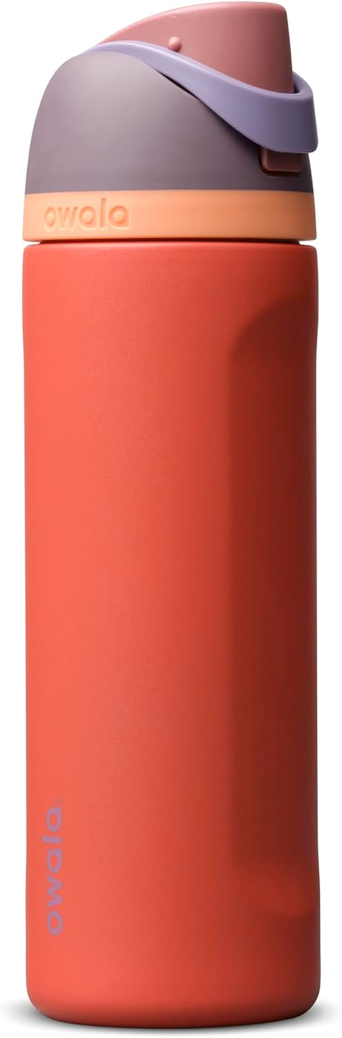 Owala FreeSip Insulated Stainless Steel Water Bottle with Straw, BPA-Free Sports Water Bottle, Great for Travel, 24 Oz, Denim