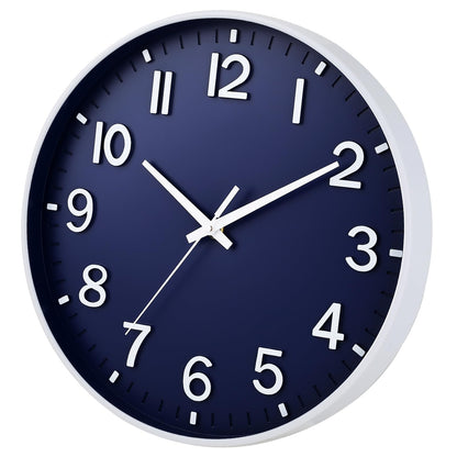 HZDHCLH Wall Clocks Battery Operated,Wall Clock Green,8 inch Wall Clock Silent Non Ticking Modern 3D Numbers for Kitchen Bedroom Living Room Office Classroom Decor