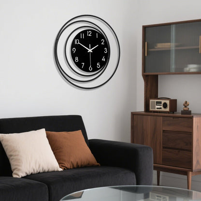 Dankeit Decorative Wall Clock,Silent Non-Ticking Quality Quartz Movement Battery Operated,Large Wall Clocks for Living Room Kitchen Home Bathroom Bedroom Wall Decor,16x16inch,White