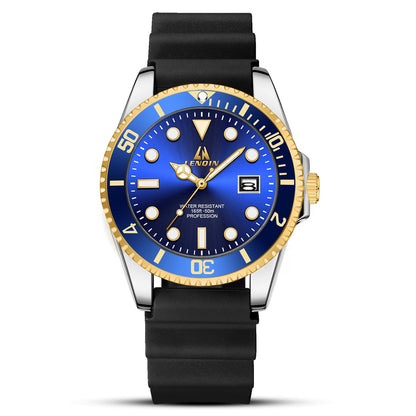 LN LENQIN Mens Watches Stainless Steel Waterproof Analog Quartz Watch for Men with Date Luminous Fashion Wristwatch