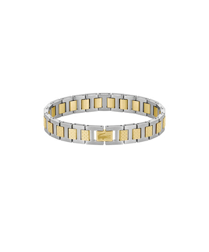 Lacoste Metropole Bracelet – Unisex H-Link with Crocodile Clasp – Adjustable Polished Finish Accessory