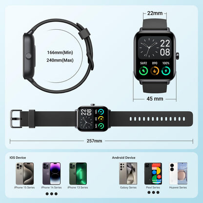 Smart Watch for Women Android & iPhone, Alexa Built-in, IP68 Waterproof Activity Fitness Tracker with Bluetooth Call (Answer/Make), 1.8" Smartwatch with Heart Rate/SpO2/Sleep Monitor, 100+ Sports Mode | Pink