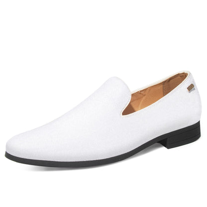 UUBARIS Mens Velvet Loafers Slip-on Dress Shoes Fashion Style Driving Shoes Classic Tuxedo Shoes Casual Oxford Shoes