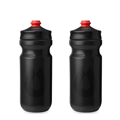 HydraPak Breakaway Surge Lightweight Bike Water Bottle 2-Pack (20oz, 25oz, 30oz) - High Flow, Cycling & Sports Squeeze Bottle