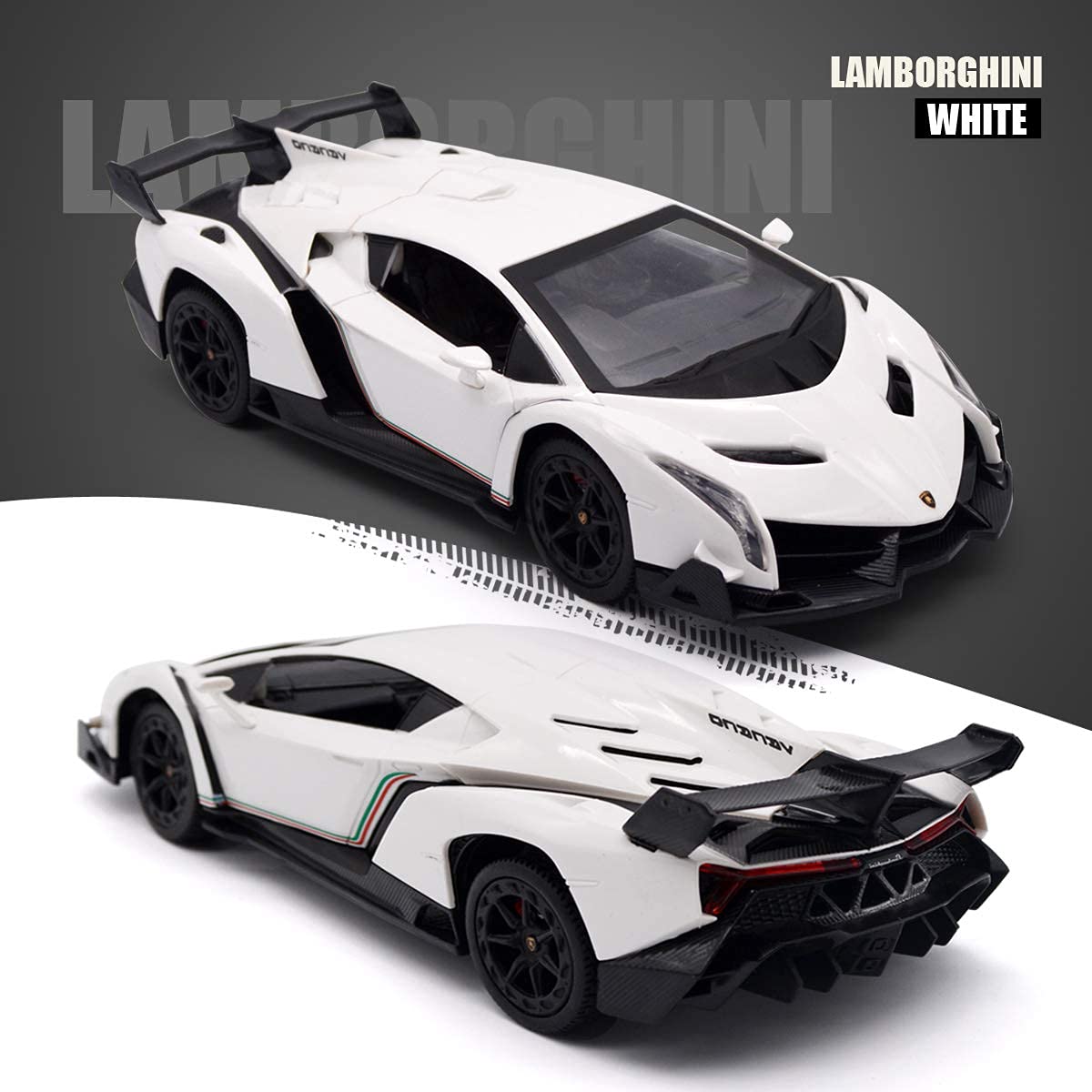 Remote Control RC CAR Racing Cars Compatible with Lamborghini Veneno Officially Licensed 1:24 Toy RC Cars Model Vehicle for Boys 6,7,8 Years Old,red