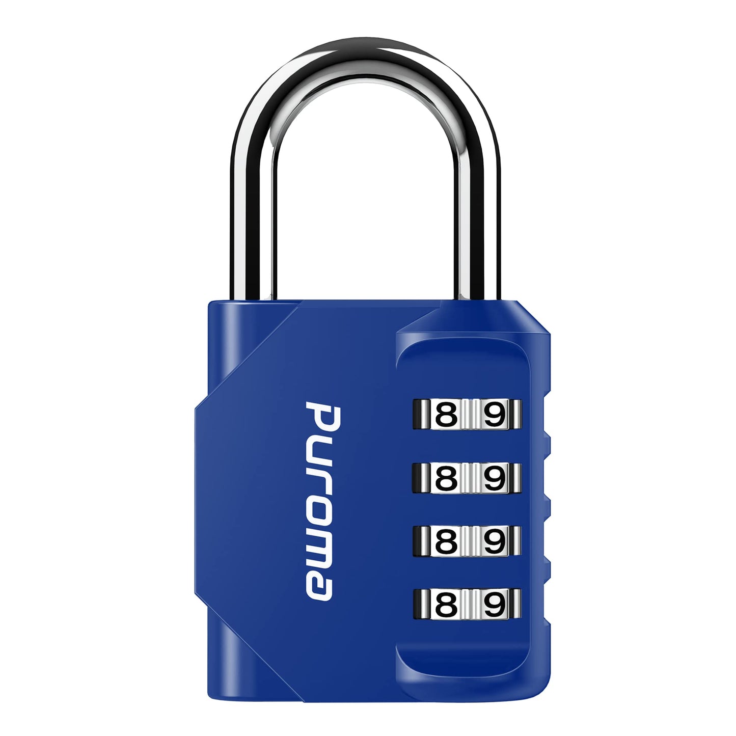 Puroma 2 Pack Combination Lock 4 Digit Padlock for School Gym Locker, Sports Locker, Fence, Toolbox, Case, Hasp Storage (Black & Code Window)