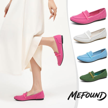 Women's Slip on Flats Shoes Runs Small Faux Suede Ballet Flats Fashion Business Casual Comfortable Flats Dressy Loafers for Women