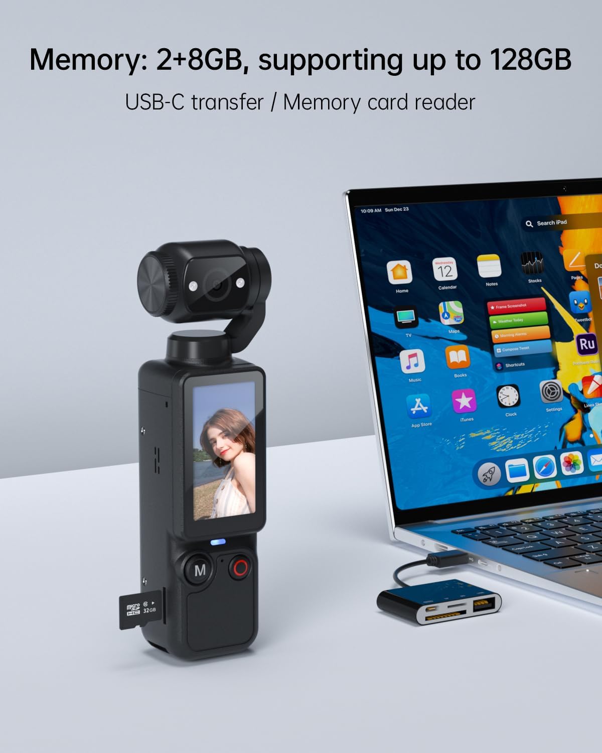 Vlogging Camera, Mini Camcorder, Portable Handheld Video Camera | Mini camcorder with 180° rotating lens, 7-hour battery, 32GB card, one-button recording for travel and daily moments